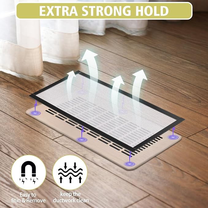 4 Pack 40cm x 30cm Magnetic Floor Vent Cover - Image 4