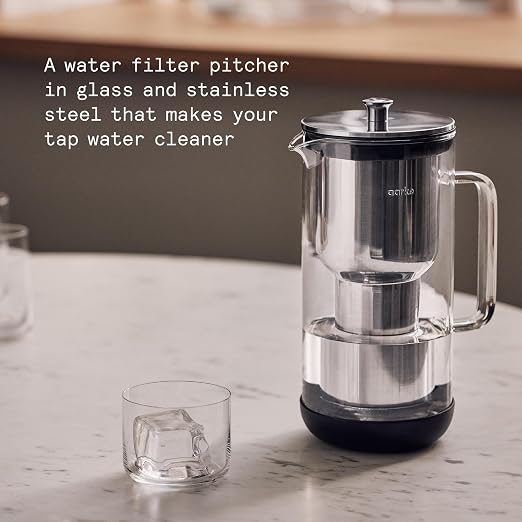 Aarke Purifier Regular 1.18L Glass Pitcher Bundle w/Steel Filter, 3 Enriched + - Image 2