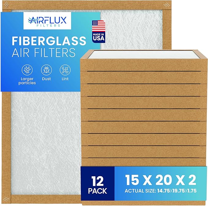 Fiberglass Air Filter -15x20x2Air Filter 12 Pack by Unknown