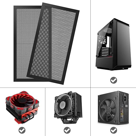 MoKo 120 x 240mm Dust Filter for Computer Cooler Fan, Magnetic Frame PC Fan - Image 4