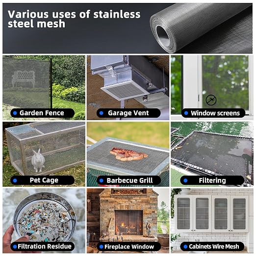 20 Mesh 304 Stainless Steel Mesh Screen, Rust Free Woven Wire Mesh, Metal Mesh - Image 6