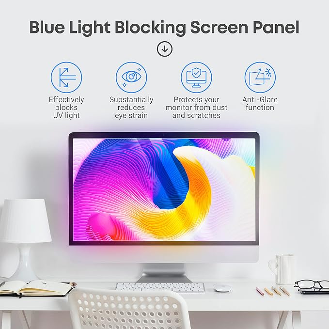 VINTEZ 24 inch Blue Light Blocking Screen Protector Panel - Image 3