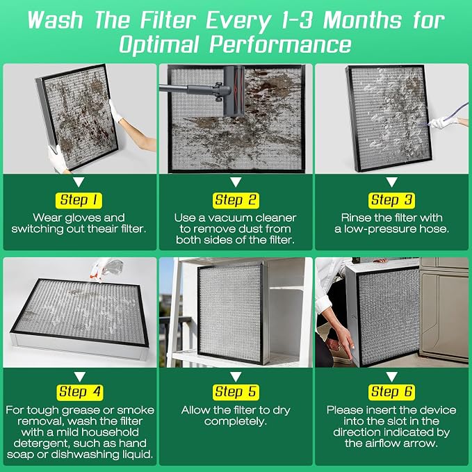 20x25x4 Air Filter, MERV11 Rated Electrostatic Filter, Washable and Reusable - Image 4