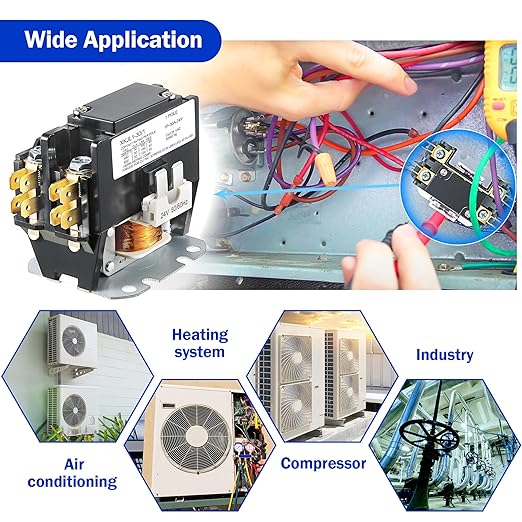 Dreyoo 24V Coil 1 Pole Air Conditioner Contactor, UL Certified Carrier HVAC - Image 6