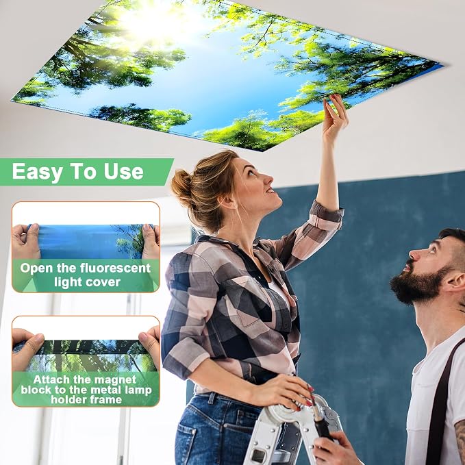 4 Pcs Fluorescent Light Covers for Ceiling Lights Classroom, Stylish - Image 4