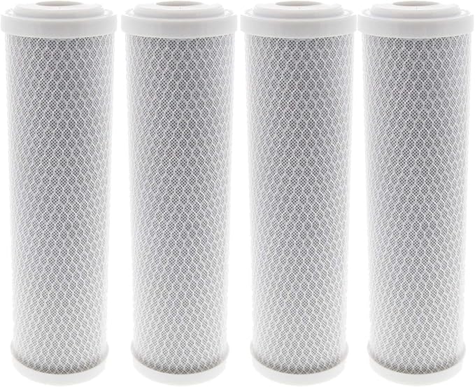 Tier1 10 Micron 10 Inch x 2.5 Inch | 4-Pack Whole House Carbon Block Water by Tier1