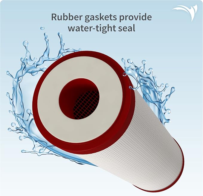 AQUATICLIFE Carbon Plus 10” Carbon Block Water Filter Chlorine Chloramine - Image 2