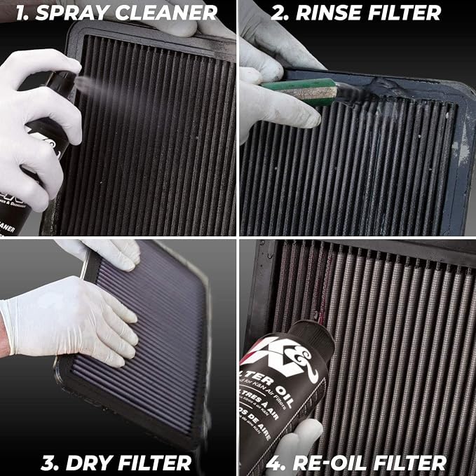 K&N Air Filter Cleaning Kit: Squeeze Bottle Filter Cleaner and Black Oil Kit; - Image 6