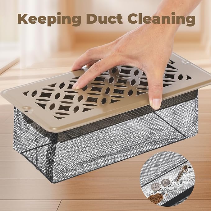 5Pack Floor Vent Screen Net 6''x10'', Floor Air Vent Cover Screen - Image 7