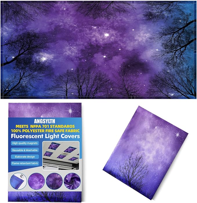 Fluorescent Light Covers -1PCS 4x2 Feet Classroom Covers by ANGSYLTH