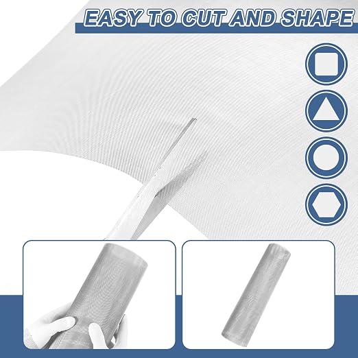 uxcell 150 Mesh 79" x 12" Woven Wire Mesh, 304 Stainless Steel Air Vent Filter - Image 4