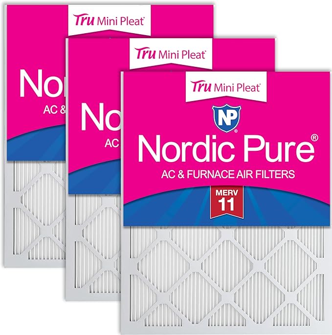 Nordic Pure 14x25x1 Tru Mini Pleat MERV 11 AC Furnace Air Filters – 2.5X More by NordicPure