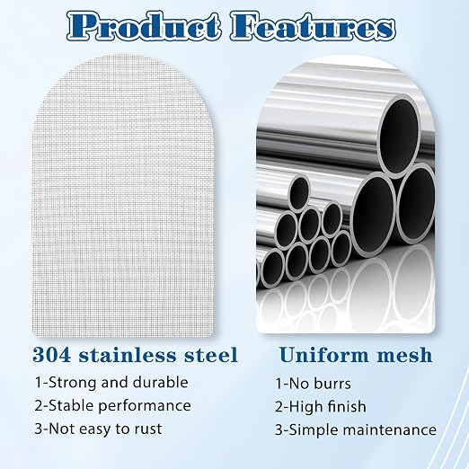 6 Pcs Stainless Steel Wire Mesh Sheet 20 Mesh Air Vent Fine Meshs 1mm Hole - Image 3