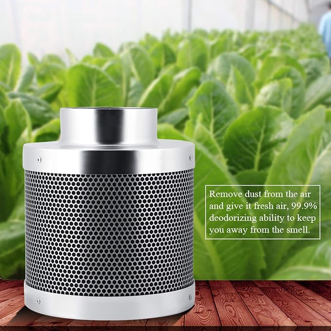 Stainless Steel Carbon Filter, 4 Inch Smelliness Control Scrubber, Odor Scrubber - Image 2