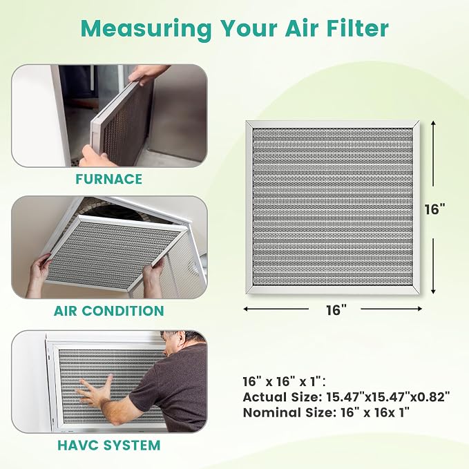 16x16x1 Reusable HVAC Furnace Air Filter, Washable Electrostatic Furnace Filter - Image 3