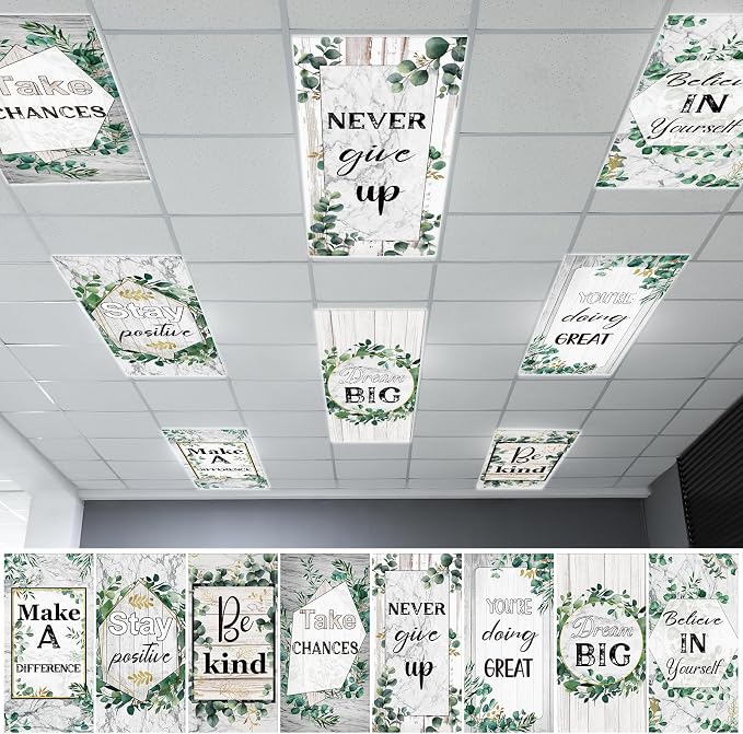 Hallswl 8Pcs Fluorescent Light Covers by Hallswl