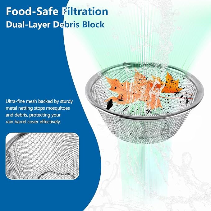 5" Rain Barrel Screen Kit with Hole Saw Tool - Image 3