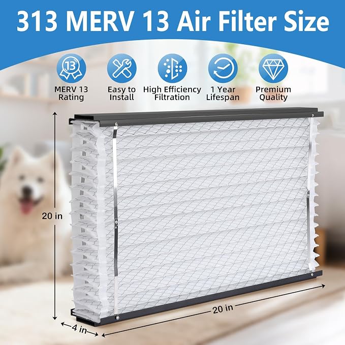 2 Pack 313 Replacement Air Filter, MERV 13 Furnace, Compatible - Image 4