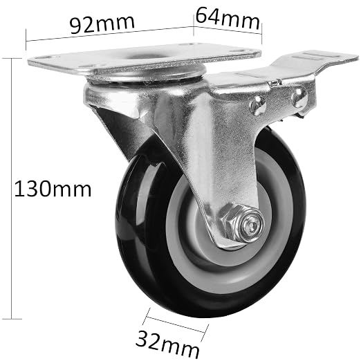Finnhomy 4” Caster Wheels Set of 4 - Image 3
