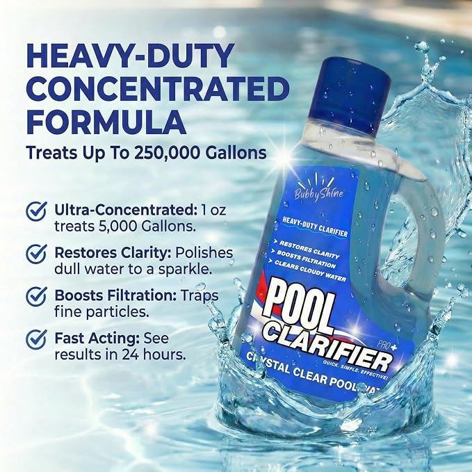 Pool Clarifier - Heavy-Duty Ultra-Concentrated Liquid, Water Clarifier - Image 2