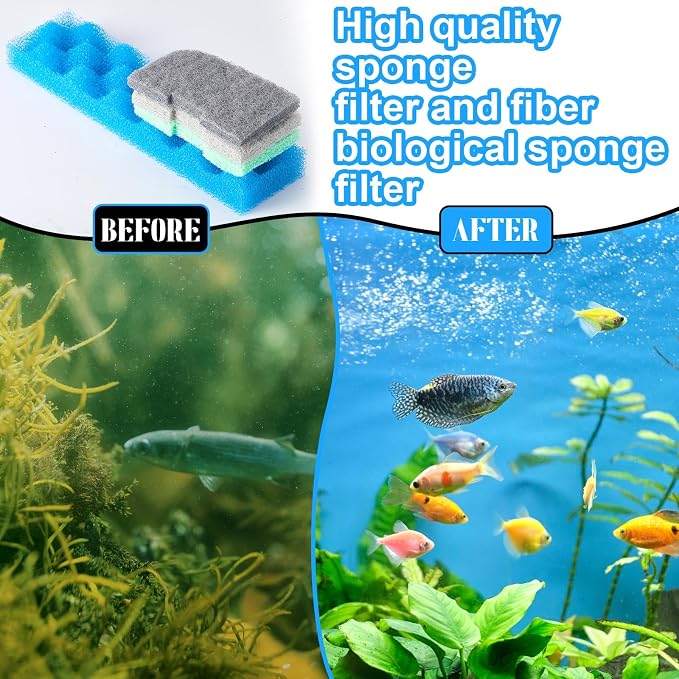 20 Pcs Aquarium Filters Replacement Filter Media Kits Compatible - Image 3