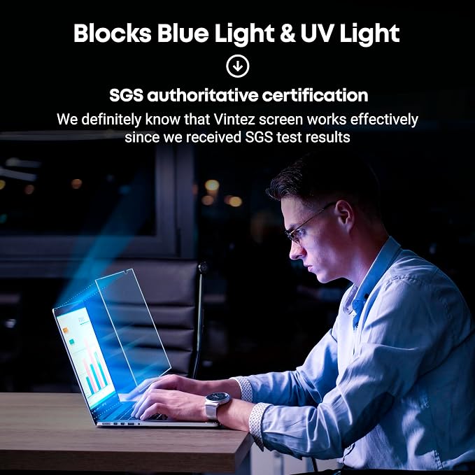 VINTEZ 15.6 inch Blue Light Blocking Screen Protector Panel - Image 5