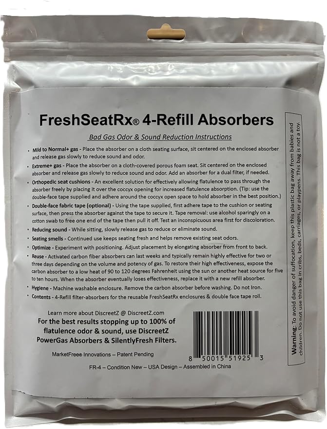 FreshSeatRx 4-Refill Filters fit FS-4 enclosures. Activated Charcoal, Chemical - Image 9