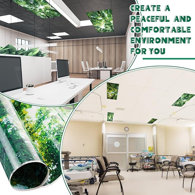 Amylove 4 Pcs Fluorescent Light Covers Classroom Ceiling Panels Light Filters - Image 3