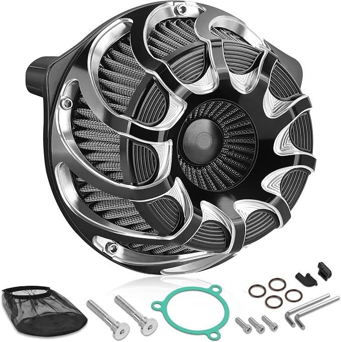 High Flow Air Cleaner Intake Filter Kit Air Filters Cover Drift Style by Eumti