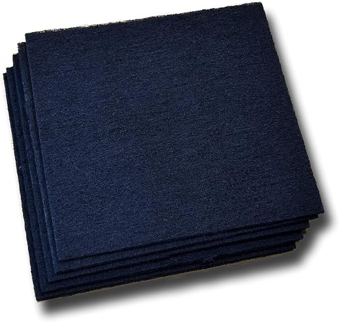 Carbon Fine Filter Media, 3/8" Thick, 5 Pack, Ponds or Water Gardens, Made in by TheFilterPro