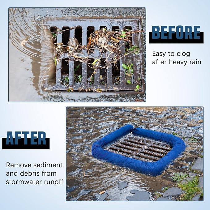 2 Pcs Sediment Filter Erosion Control Blanket Silt Fence Sock - Image 4