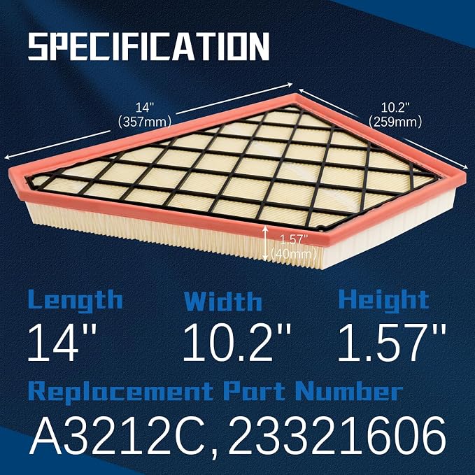 A3212C 23321606 Engine Air Filter Compatible - Image 3