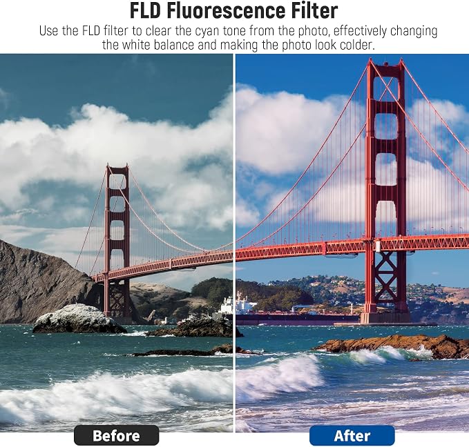 NEEWER 46mm ND Filter Pack and Lens Accessories, ND2 ND4 ND8 UV FLD CPL Filter - Image 4
