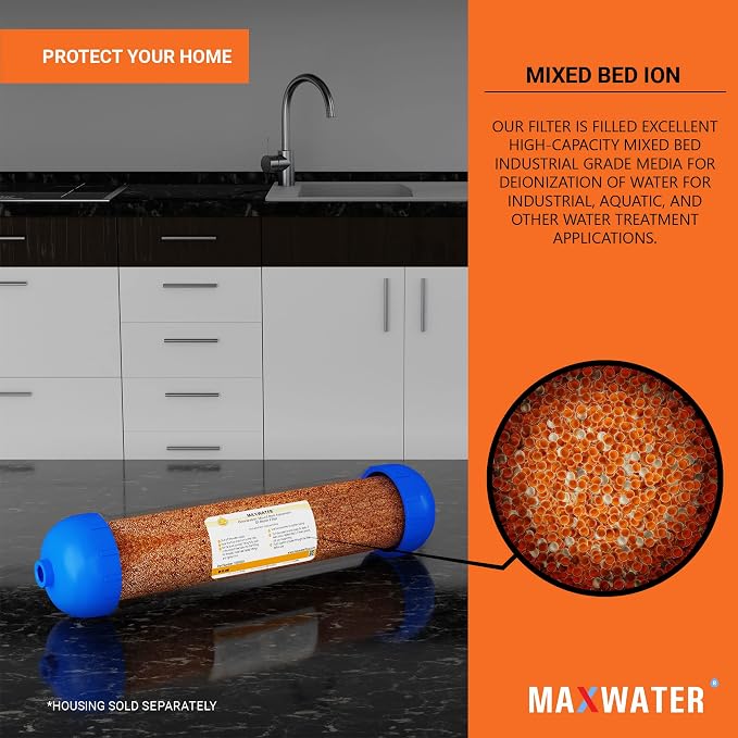 Mixed Bed Ion Exchange Aquarium Filter Resin 0 PPM RO DI Refillable Housing - Image 5