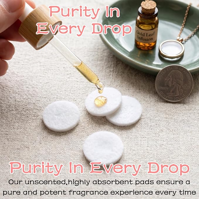 50 Pcs Diffuser Refill Pads, 0.9 x 0.1 Inch Round Essential Oil Perfume Refill - Image 2