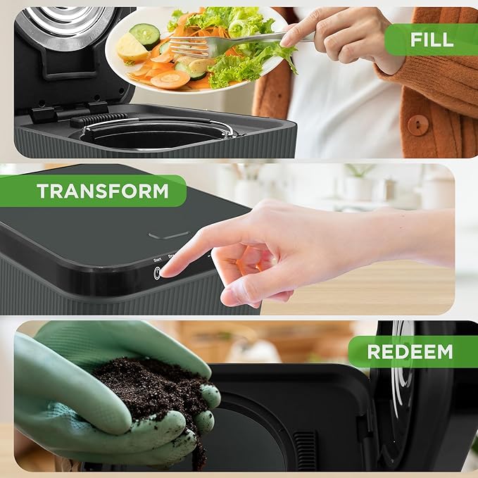 Nutrichef 3L Electric Kitchen Composter - Image 4