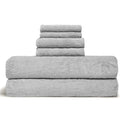 Italic Ultraplush Luxe 6 Piece Towel Set – 2 Bath Sheets, 2 Hand Towels, 2 Washcloths – 800GSM Soft, Highly Absorbent & Quick Drying, Resort Grade 100% Australian Cotton Towels (Light Gray)