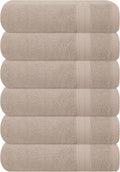 GLAMBURG Ultra Soft 6-Piece Hand Towel Set 16x28-100% Ringspun Cotton - Durable & Highly Absorbent Hand Towels - Ideal for use in Bathroom, Kitchen, Gym, Spa & General Cleaning - Tan