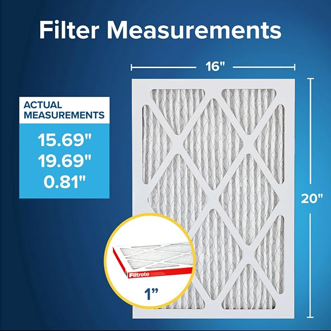 Filtrete 16x20x1 AC Furnace Air Filter, MERV 11, MPR 1000, Micro Allergen - Image 2