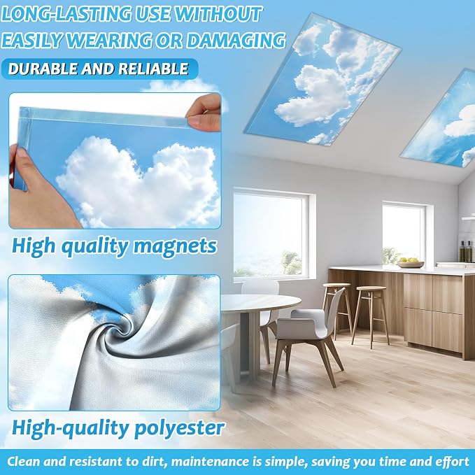 Wiooffen 6 Pcs Fluorescent Light Covers - Image 3