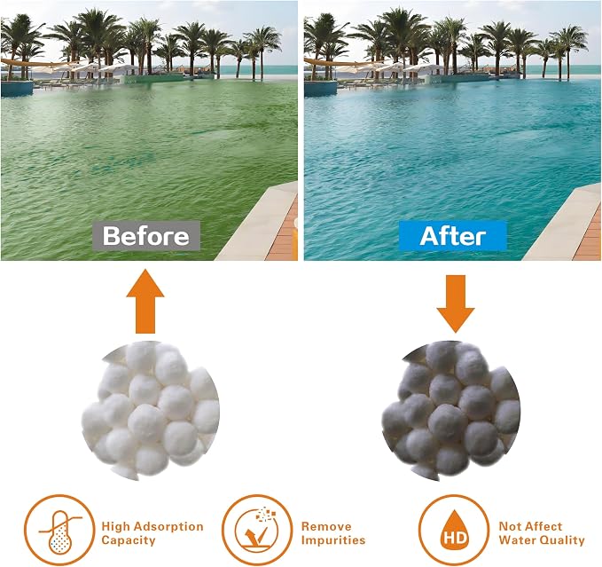 1.5 lbs Pool Filter Balls for Sand Filter, Reusable Pool Sand Filter Balls - Image 5