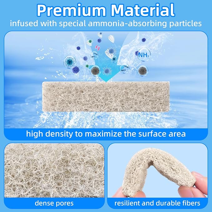 AQUANEAT 12-Pack Replacement Ammonia Reducer Pads Compatible - Image 5