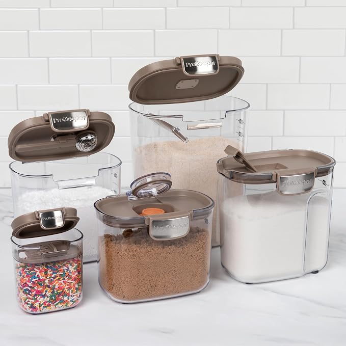 ProKeeper+ Airtight Food Storage Container Set – Clear Plastic Flour and Sugar - Image 9