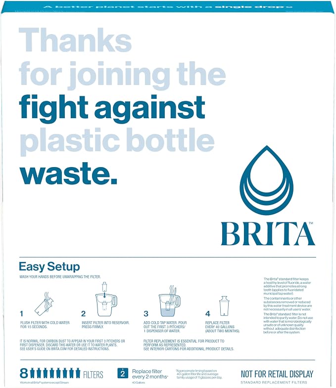 Brita Standard Water Filter for Pitchers and Dispensers, Cadmium and Mercury - Image 13