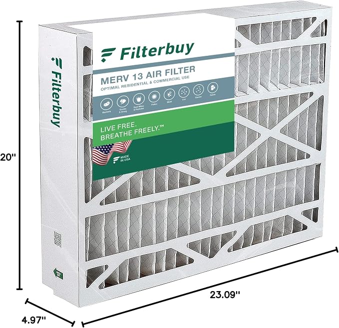 Filterbuy 21x23.5x5 Air Filter MERV 13 Optimal Smoke & Allergy Defense - Image 10