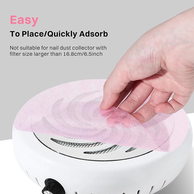 200 Sheets Nail Dust Collector Filter Paper Disposable Nail Dust Filters - Image 6
