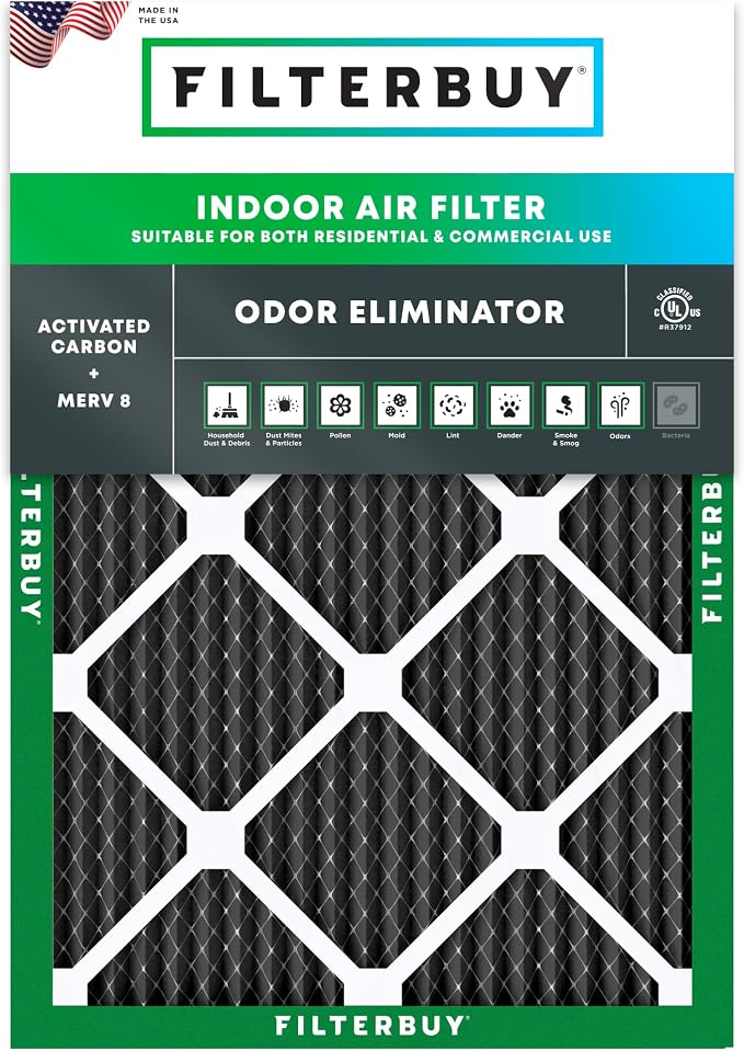 Filterbuy 22x24x1 Air Filter MERV 10 Odor & Allergy Defense by Filterbuy