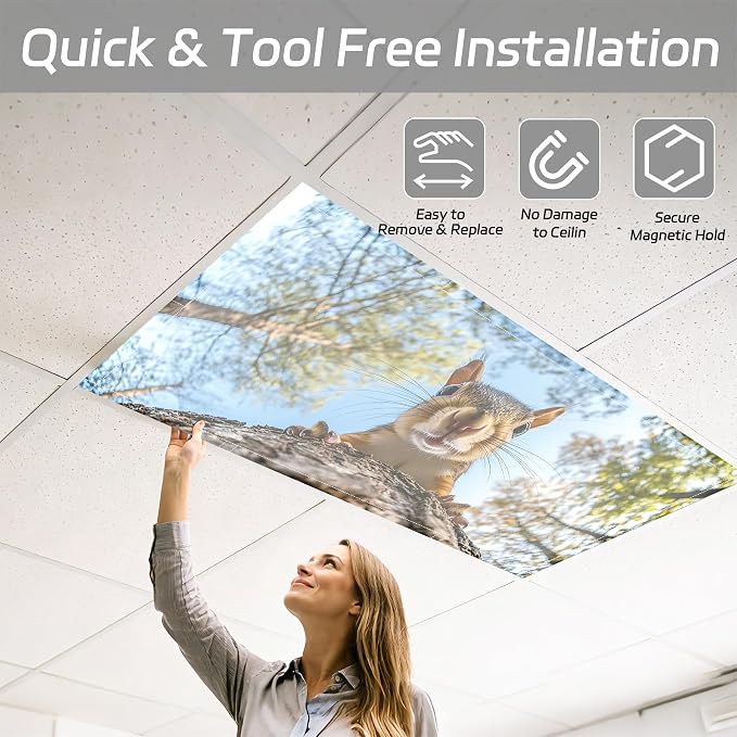 4 Pack 2x4 FT Magnetic Fluorescent Light Covers, Ceiling Light Filters - Image 5