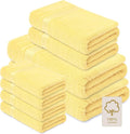 Melissa Linen 8 Piece Bath Towel Set, 2 Bath, 2 Hand, 4 Fingertip Towels - 100% Turkish Cotton, Absorbent, Quick Dry, Durable & Soft - Light Yellow