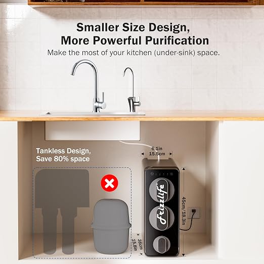 Frizzlife 1200GPD Reverse Osmosis Water Filter, NSF/ANSI 42&58&372 Standards - Image 8